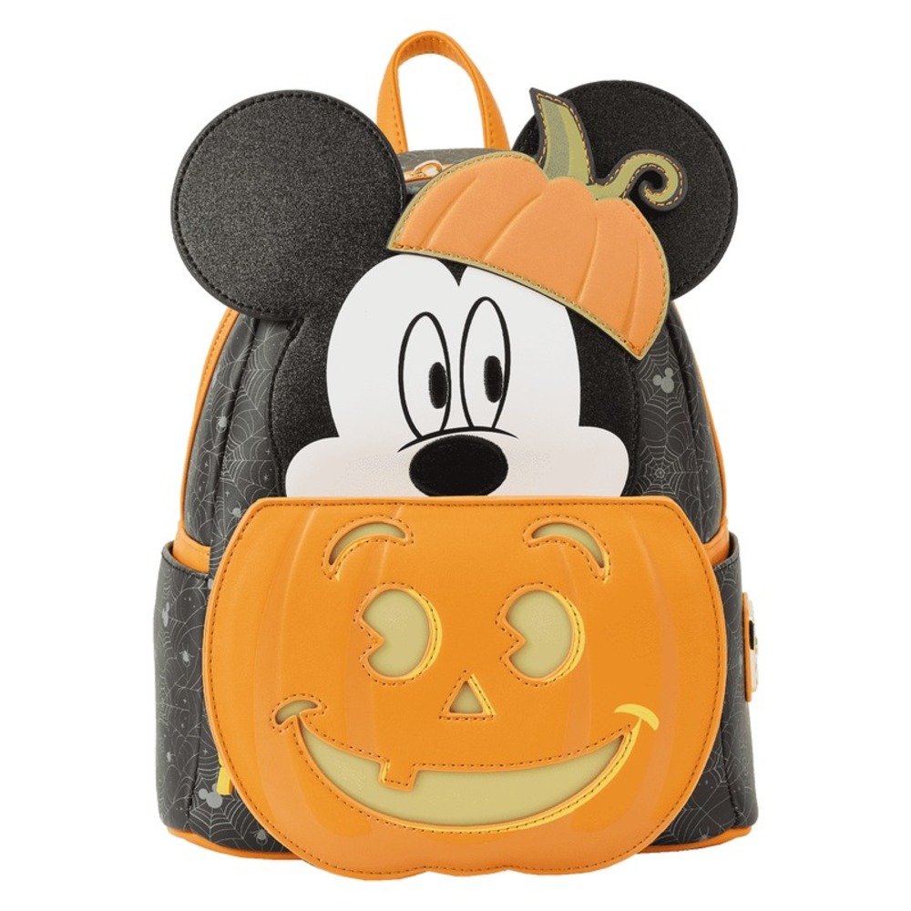 Loungefly Disney Mickey Mouse‎ Pumpkin Light Up Mini Backpack Exclusive